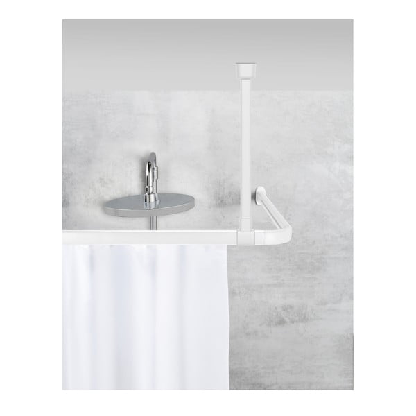 Supporto a soffitto bianco per tenda doccia Era - Wenko-image-2