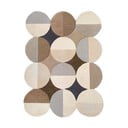 Tappeto greige in lana tessuto a mano 160x230 cm Mia Ellipse – Flair Rugs