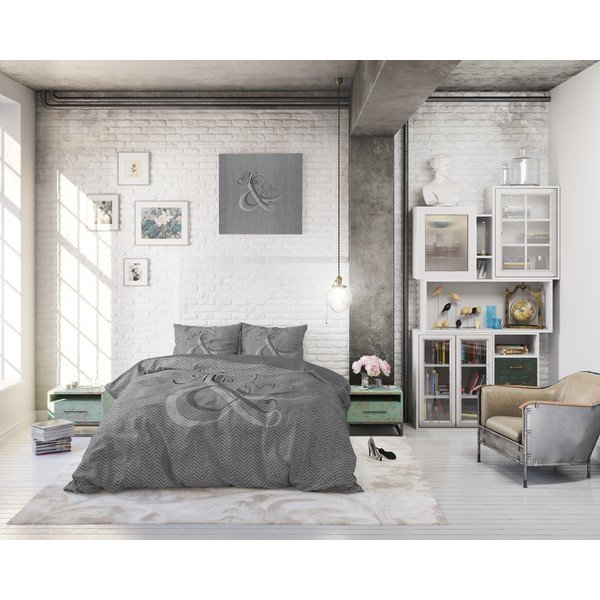 Biancheria da letto singola in cotone Mr and Mrs Knitted, 140 x 200/220 cm - Pure Cotton-image-4