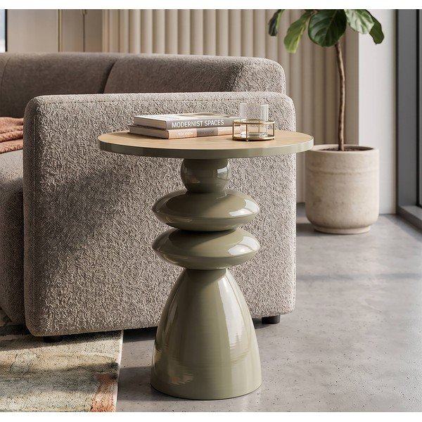Tavolino rotondo in metallo ø 45,5 cm Metal Console – Mauro Ferretti-image-1