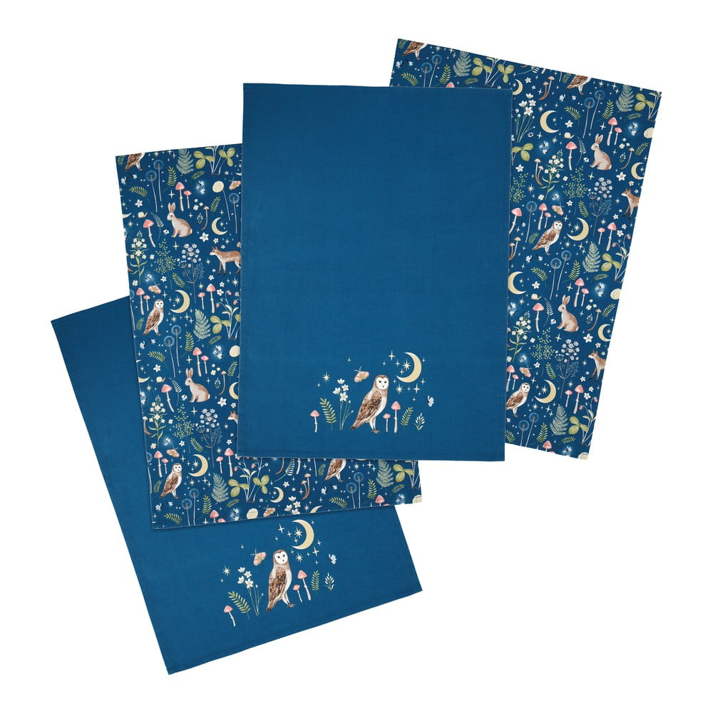Set di strofinacci in cotone 4 pz 50x70 cm Enchanted Twilight Animals – Catherine Lansfield | Asciugamani da cucina