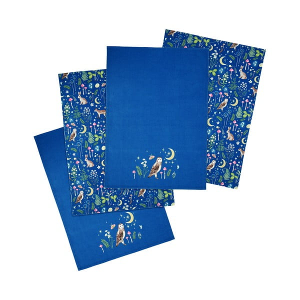 Set di strofinacci in cotone 4 pz 50x70 cm Enchanted Twilight Animals – Catherine Lansfield
