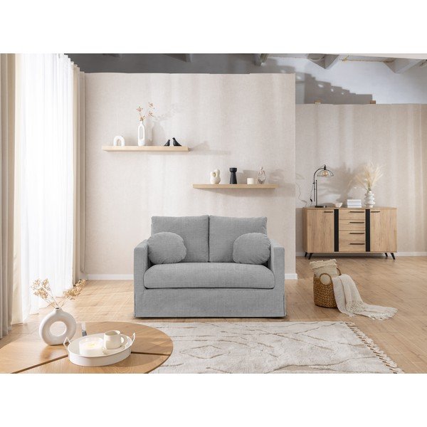 Copridivano grigio chiaro a 2 posti Paphos – Ropez-image-2
