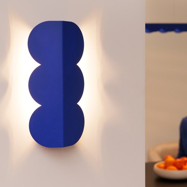 Lampada da parete blu scuro in alluminio BISCUIT – Thoro-image-2