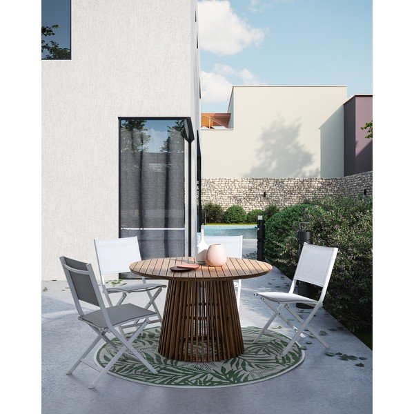 Tavolo da pranzo da giardino rotondo in acacia massiccia ø 120 cm Rodano – Bizzotto-image-1