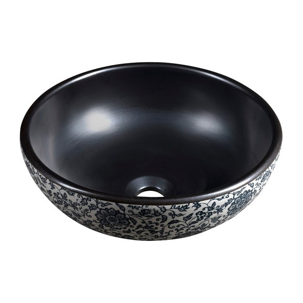 Lavabo rotondo nero in ceramica ø 41 cm Priori – Sapho