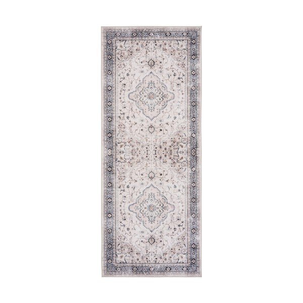 Passatoia beige/blu polveroso 80x200 cm Havana – House Nordic