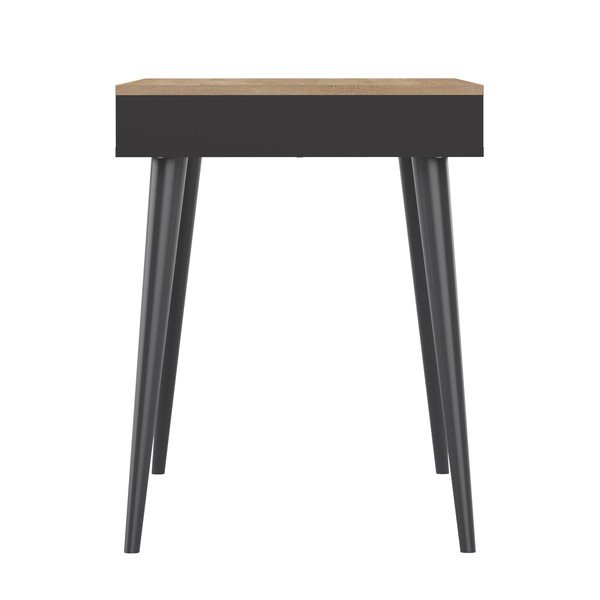 Scrivania nera con piano in rovere 134x59 cm Horizon - TemaHome-image-2