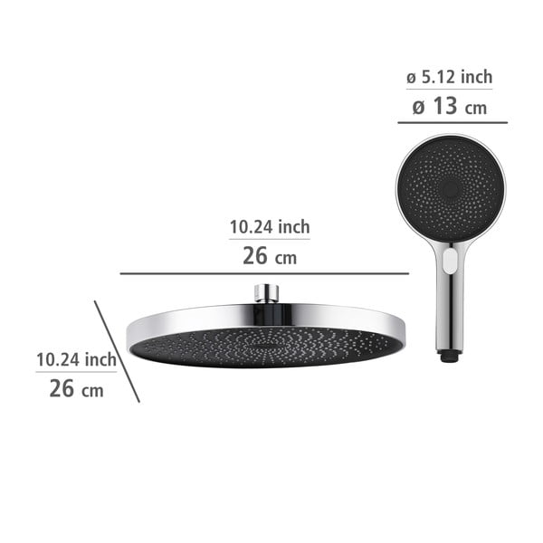 Set doccia in acciaio inox argento lucido 120 cm Soft Water - Wenko-image-3