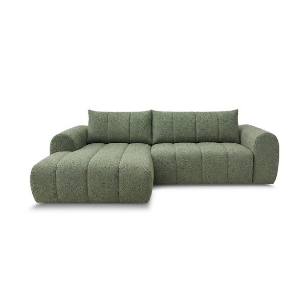 Divano angolare verde (con penisola a sinistra/con chaise lounge) Nesty – Bobochic Paris