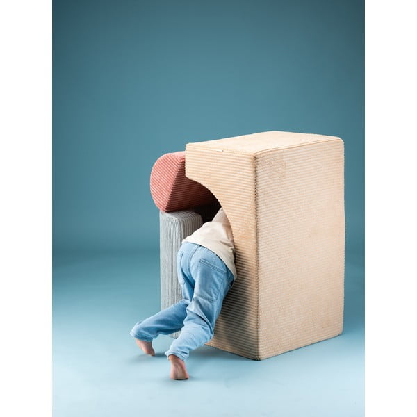 Gioco per psicomotricità marrone chiaro in velluto a coste 3 pz altezza totale 37 cm 75x49 cm Rainbow Montessori – Wigiwama-image-4