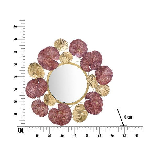 Specchio da parete Foglie, ø 71 cm - Mauro Ferretti-image-2