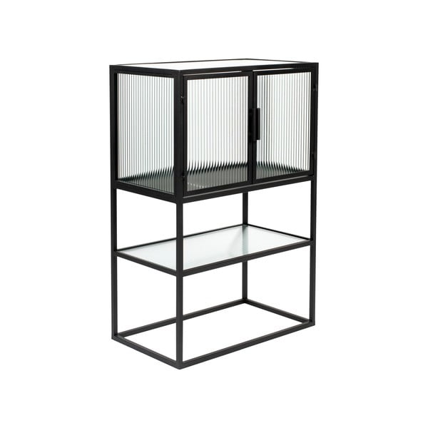 Vetrina in metallo nero 60x90 cm Boli - Dutchbone-image-2