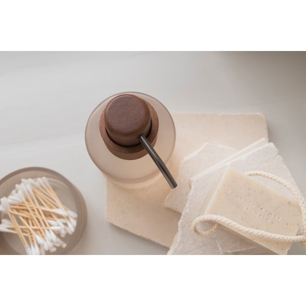 Dispenser sapone in vetro beige 310 ml Modest - Mette Ditmer Denmark-image-1