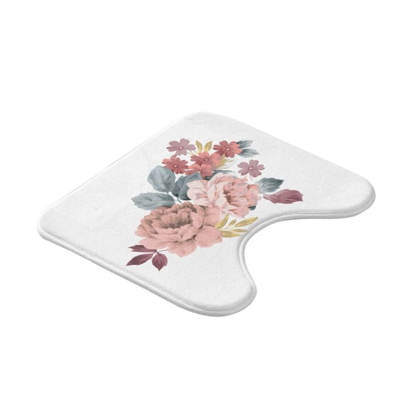 Tappetino per il bagno bianco e rosa per WC 45x45 cm Jayana – douceur d'intérieur-image-3