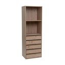 Amardio componibile di colore naturale con effetto rovere a giorno 60x180x45 cm Modular – Casa Selección