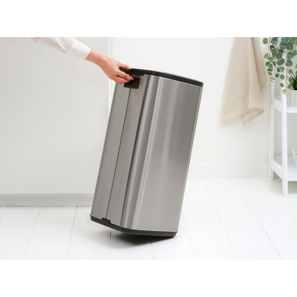 Cestino per la spazzatura color argento opaco in acciaio touch 30 l Bo Touch – Brabantia-image-2