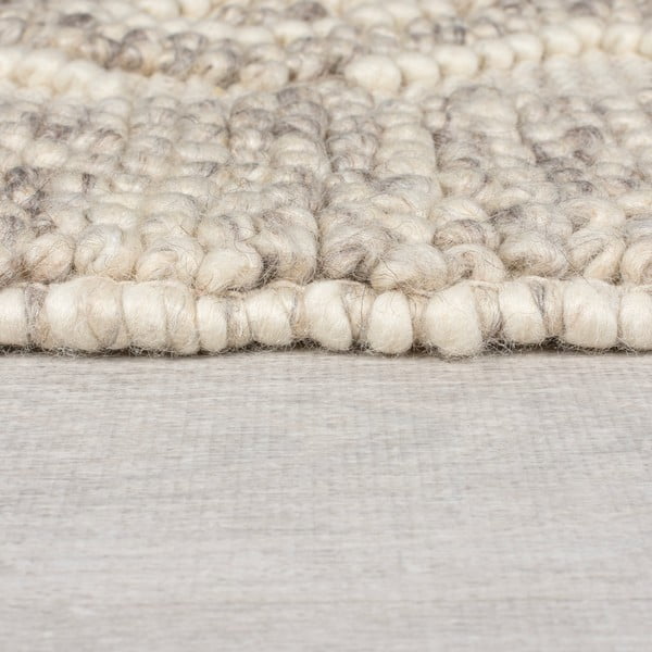 Passatoia grigio tessuta a mano in misto lana 60x230 cm Minerals Diamond - Flair Rugs-image-4