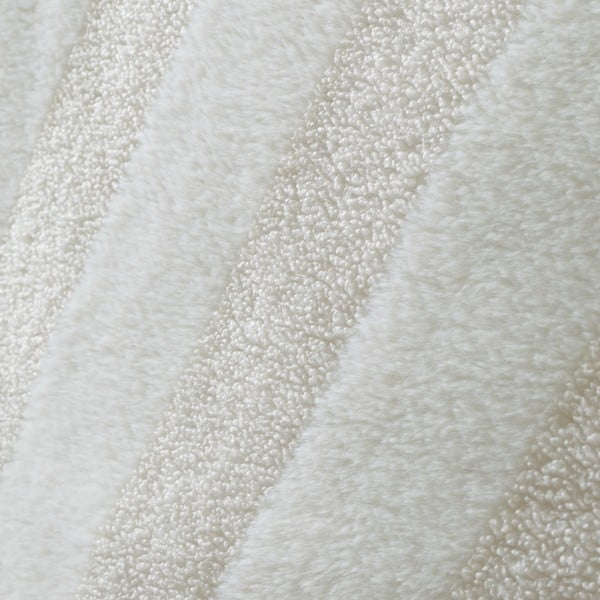 Biancheria matrimoniale panna estesa in microplush 230x220 cm Stripe Fur - Bianca-image-3