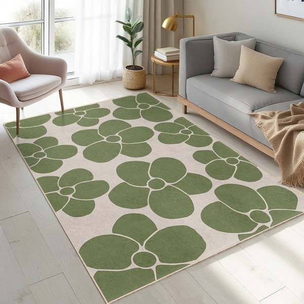 Tappeto verde lavabile 160x230 cm Green Meadow – Mila Home-image-4