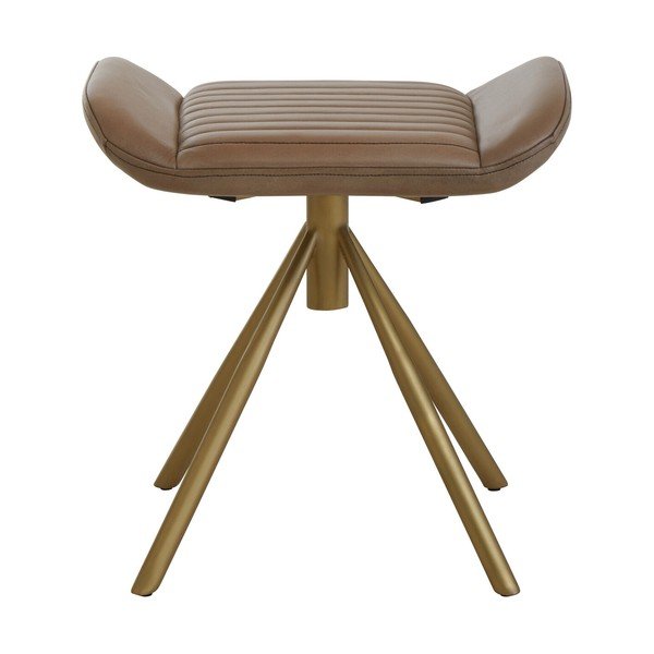 Poggiapiedi grigio con rivestimento in pelle Buffalo – Premier Housewares-image-2