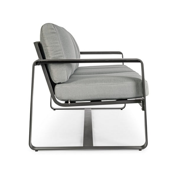 Divano da giardino grigio in alluminio Merrigan   – Bizzotto-image-3