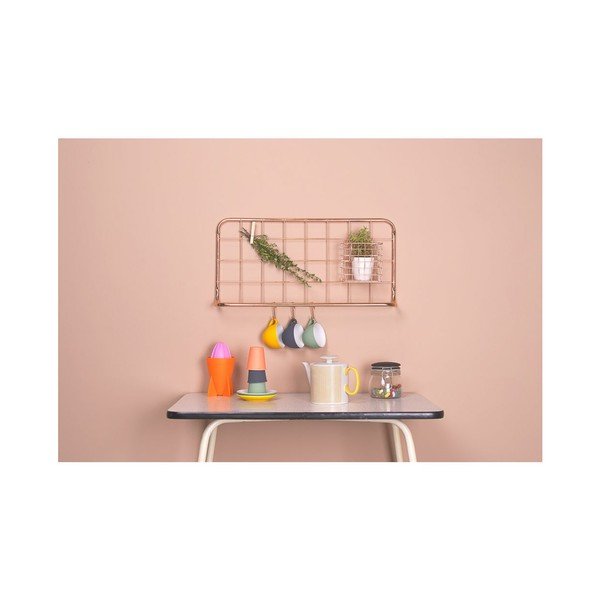 Organizer da parete in metallo color rame Open Grid - PT LIVING-image-3