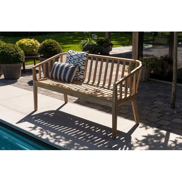 Panchina da giardino in legno di acacia, lunghezza 150 cm Lilly - Exotan-image-2