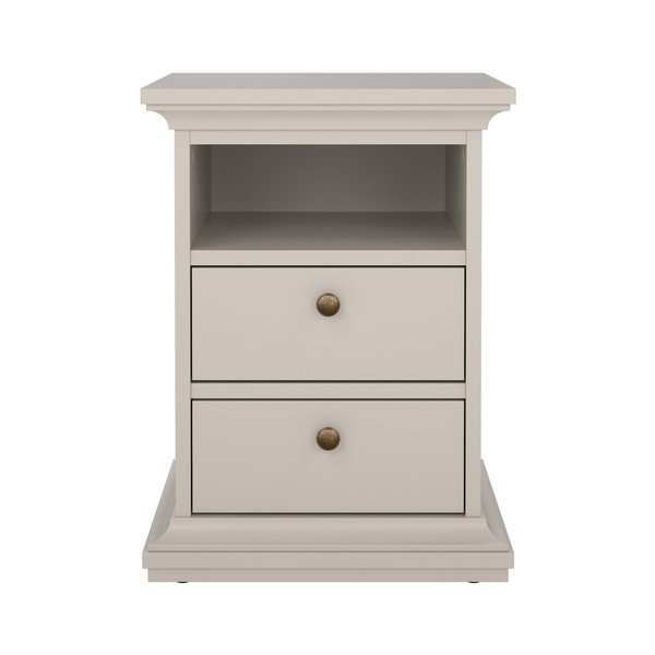 Comodino color crema Paris – Tvilum-image-2