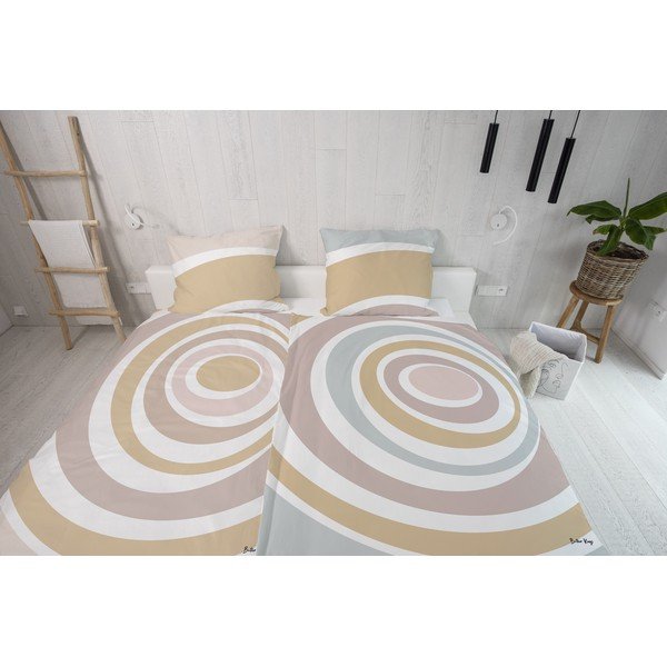 Biancheria da letto singola in cotone sateen bianco e beige 140x200 cm Student Collection - Butter Kings-image-2