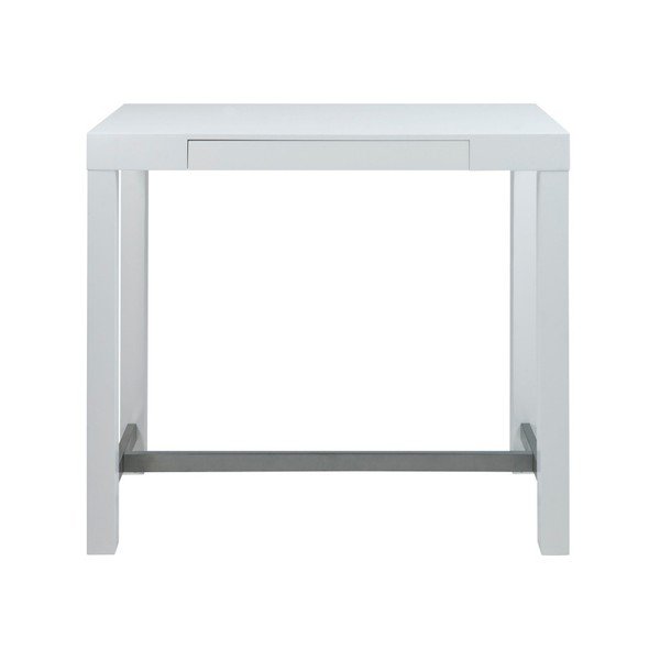 Tavolo da bar bianco con cassetto Angela, lunghezza 120 cm - Actona