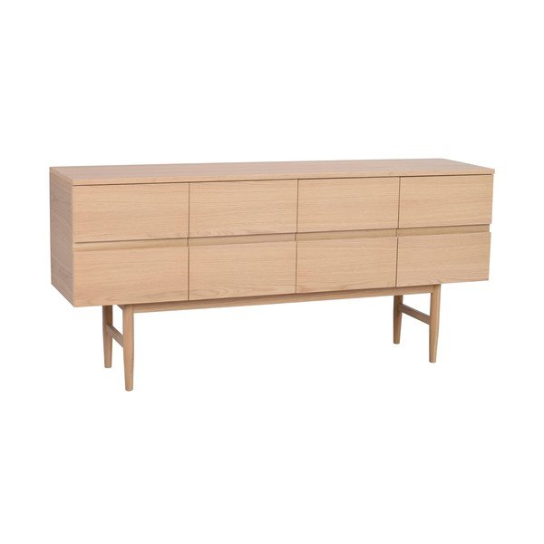 Cassettiera bassa in legno di rovere colore naturale 160x75 cm Moresby – Rowico-image-2