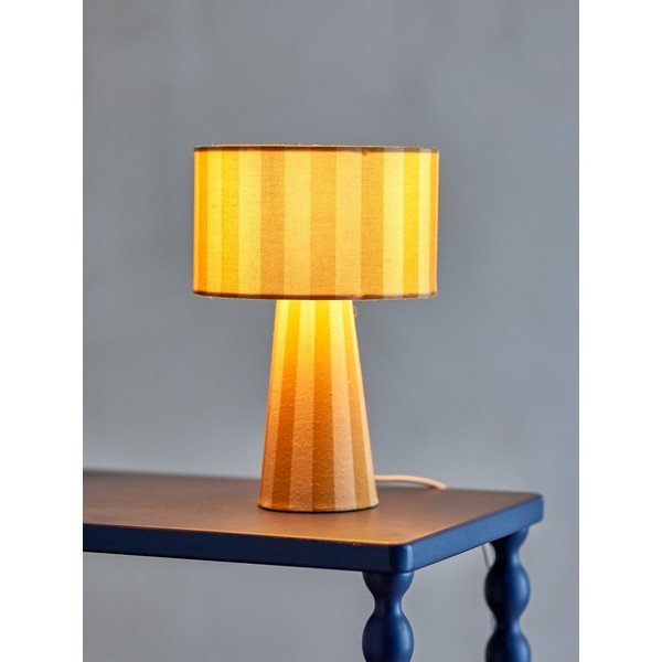 Lampada da tavolo gialla in tessuto con paralume in tessuto (altezza totale 30 cm) Emmie – Bloomingville-image-1