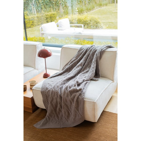 Coperta grigio tortora in micropile 130x170 cm Aspen – Tiseco Home Studio-image-1