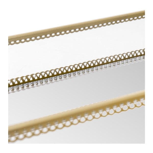 Vassoi decorativi in metallo in set di 2 pezzi 14x24 cm - Casa Selección-image-2