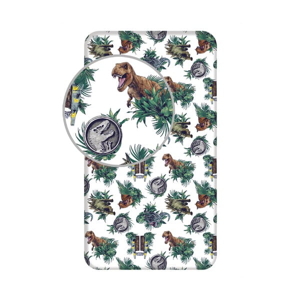 Lenzuolo con angoli per bambini in cotone 90x200 cm Jurassic World "Roar" – Jerry Fabrics