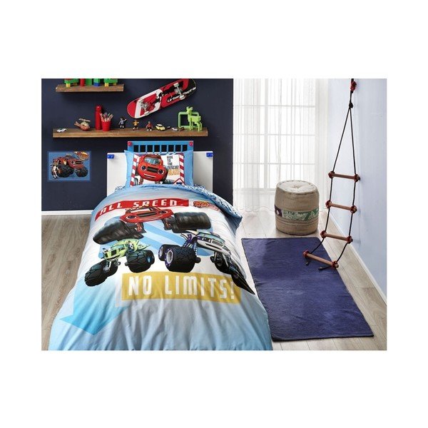 Biancheria da letto in cotone con lenzuolo per letto singolo Blaze, 160 x 220 cm - Taç