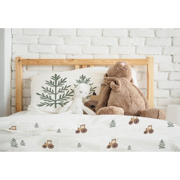 Biancheria da letto singola per bambini in cotone sateen 140x200 cm Winter Tractor - Butter Kings-image-1