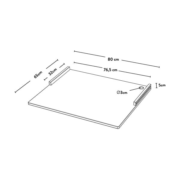 Componente verde scuro - scrivania 80x5 cm Dakota - Tenzo-image-4