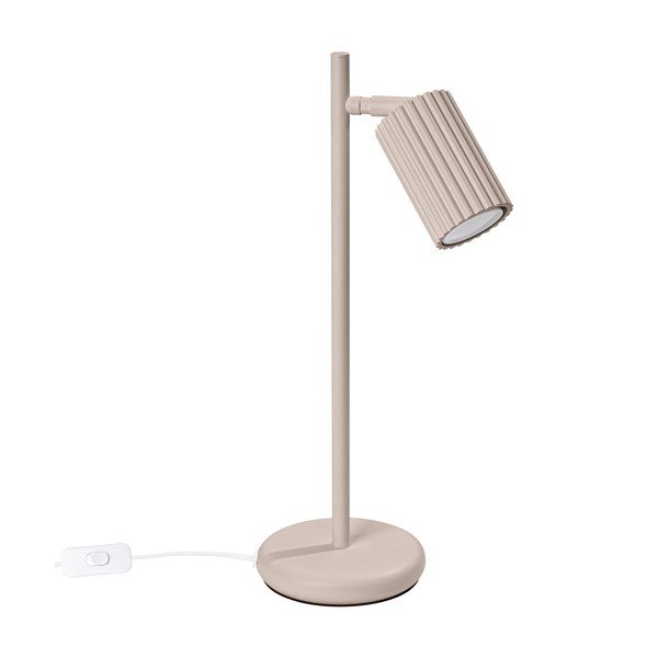 Lampada da tavolo grigio tortora in metallo (altezza totale 43 cm) Gleam – Sollux
