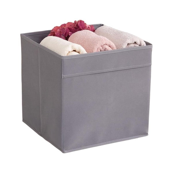 Scatola in tessuto grigio 30x30x30 cm - Mioli Decor