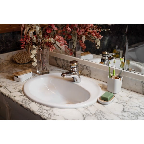 Organizzatore da bagno bianco Ecologic, 8,4 x 7,8 cm - Compactor-image-3