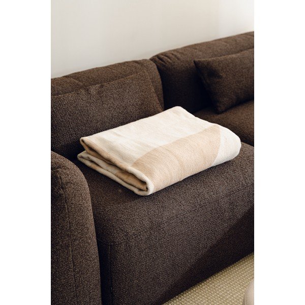 Coperta beige/color crema 150x200 cm Tul – noo.ma-image-4