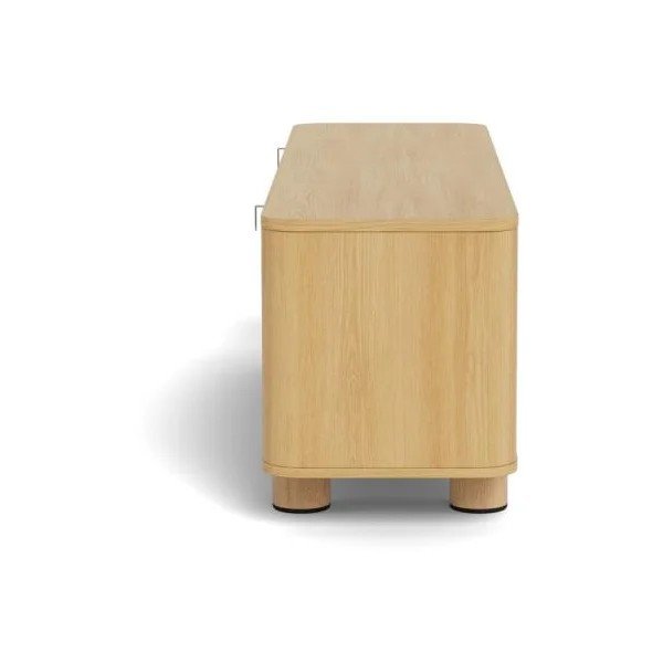 Mobile TV di colore naturale con effetto rovere 160x50x40 cm Atmore – Actona-image-4