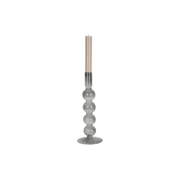 Portacandele in vetro grigio Bolle Swirl - PT LIVING-image-1