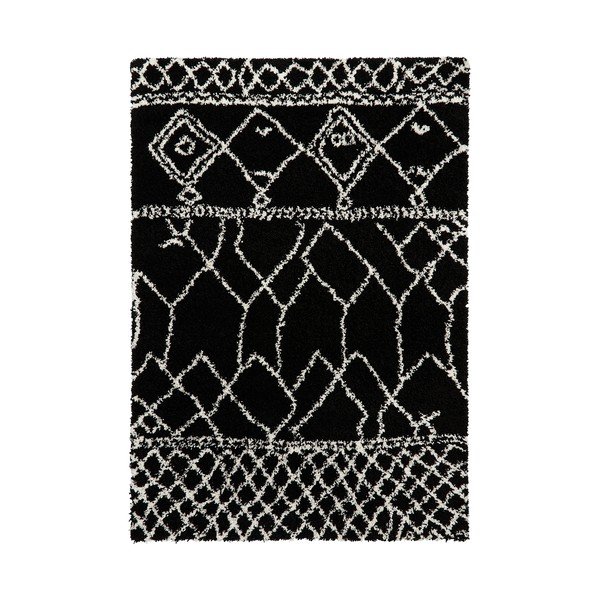 Tappeto nero , 200 x 290 cm Scandi Berber - Think Rugs