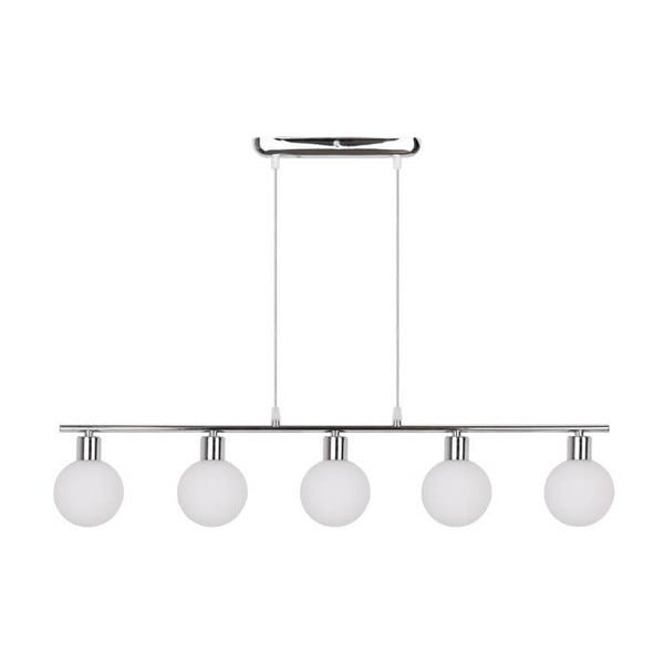 Lampada a sospensione in argento con paralume in vetro 10x82 cm Oden - Candellux Lighting