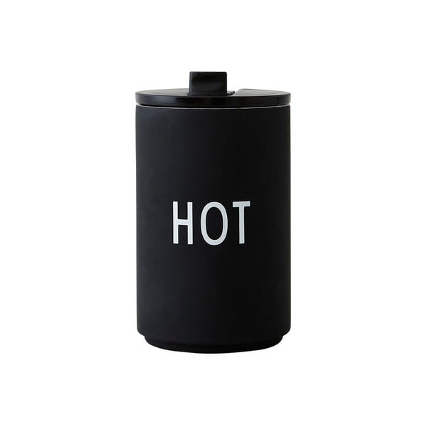 Tazza termica nera da 350 ml Hot - Design Letters