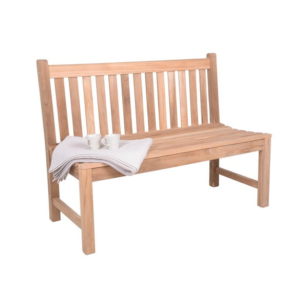 Panca da giardino di colore naturale in legno massiccio Solo – Garden Pleasure-image-2