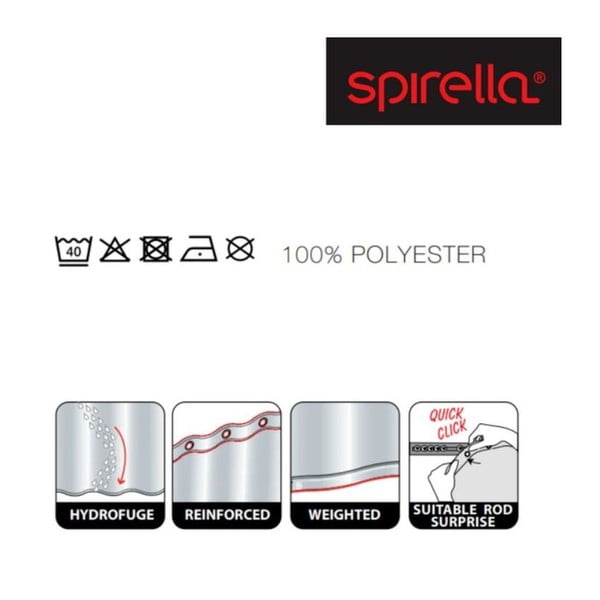 Tenda per doccia 180x200 cm Ricco – Spirella-image-4